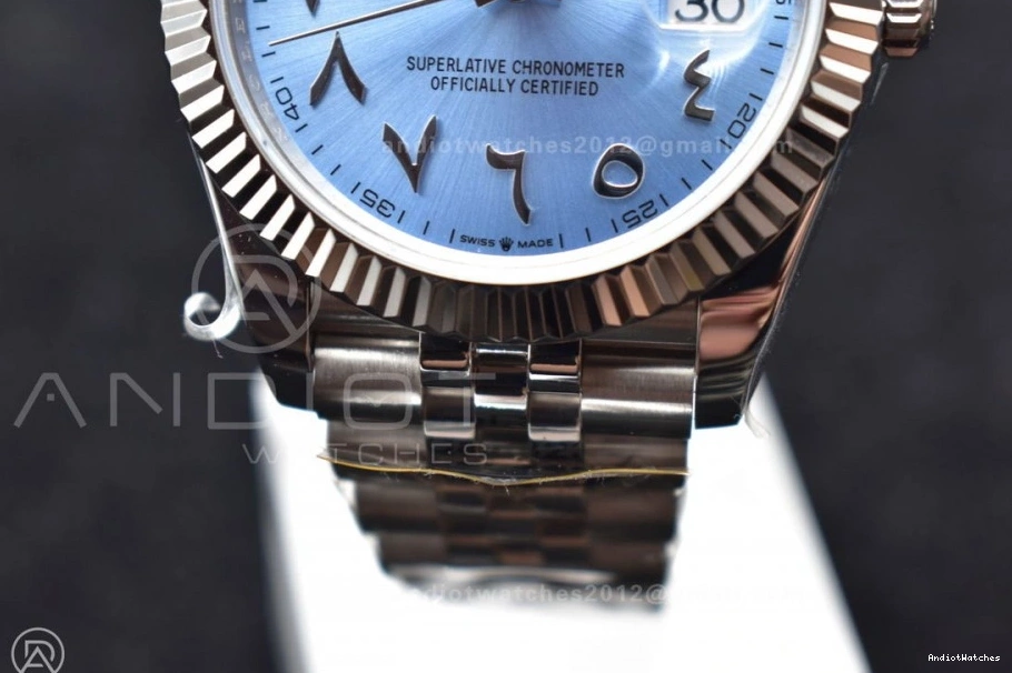 Edition Blue Marker Bracelet Dial 126334 Arabic Best 904L 41 Jubilee SA Classic 1:1 Steel DIWF on 640 Ice DateJust 0401